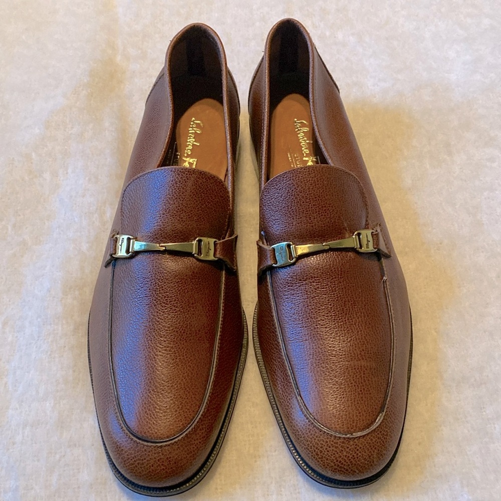 Salvatore Ferragamo Brown Leather Loafers
